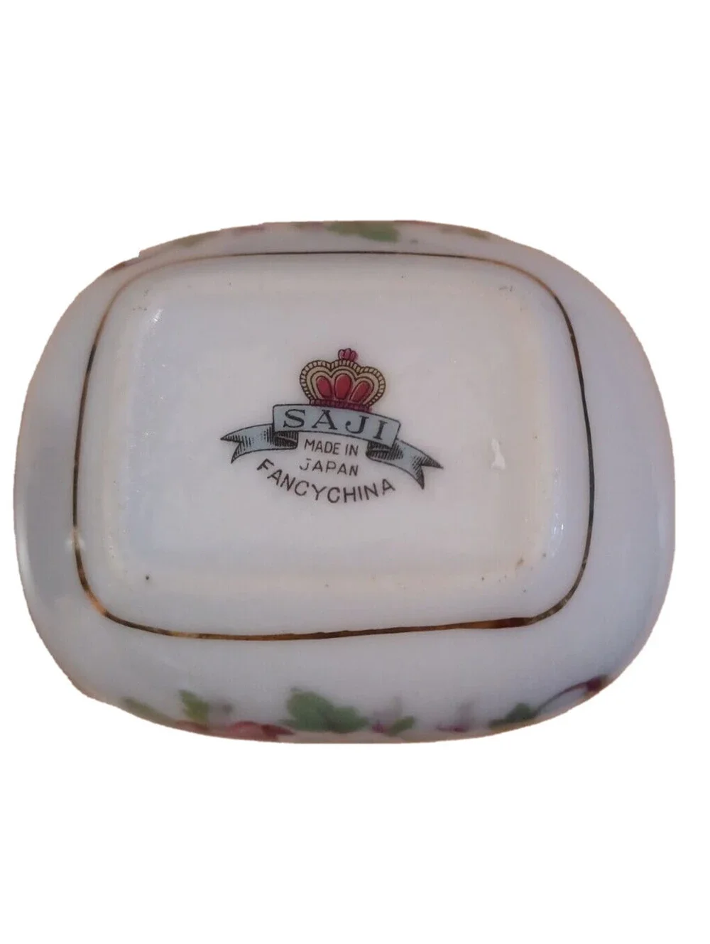 Saji Occupied Japan Fancy China Floral Sugar Bowl